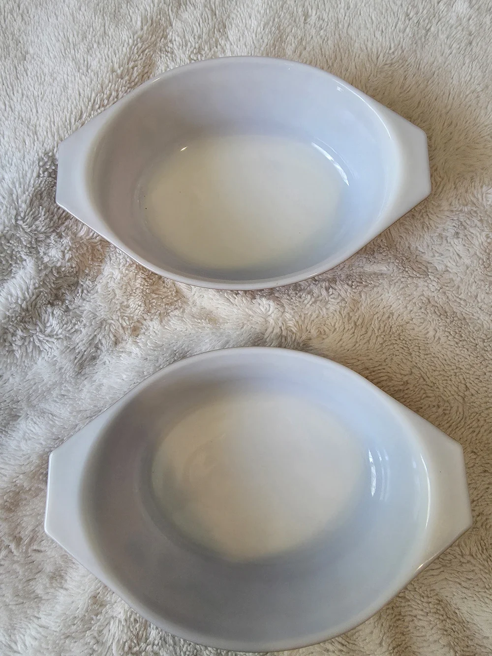 Pyrex Brown Glass Casserole Dishes with Gold Decal Pattern (Set of 2)